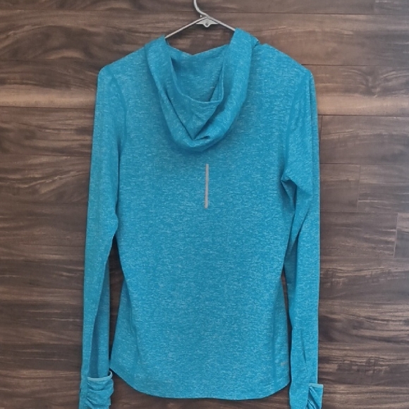 Nike Teal Blue Dri-FIT Lightweight Performance Running Hoodie Small - Picture 5 of 6